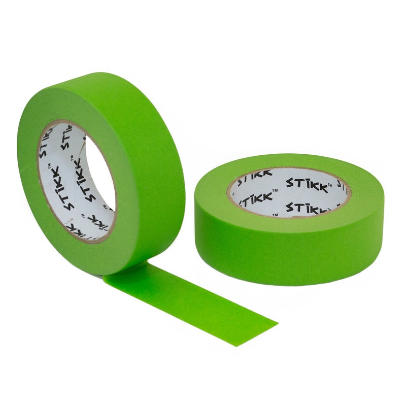 STIKK Painters Tape - 5pk Green Painter Tape - 1.5 inch x 60 Yards - Paint Tape for Painting, Edges, Trim, Ceilings - Masking Tape for DIY Paint Projects - Residue-Free Painting Tape - Image 1
